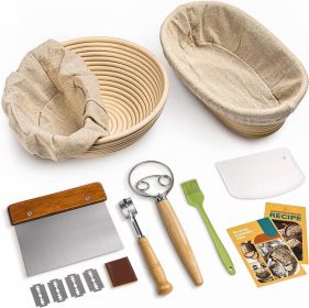 Bread Banneton Proofing Basket Set